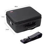 The hard case can hold Xbox Series X console, 2 wireless controllers, 4 game cards, cables and some small accessories. The console, controllers and game cards fit in their slots tightly.